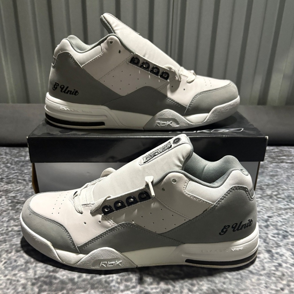 Vintage Reebok G-Unit GXT II Shoes 50 Cent Mens Size 9.5 Sneakers Gray White DS